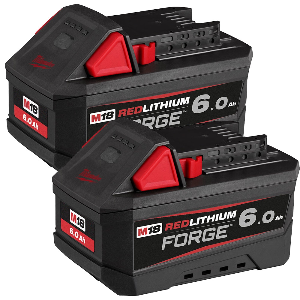 Milwaukee M18 FB6 6.0Ah 18V FORGE Li-Ion Batteries - Pack of 2