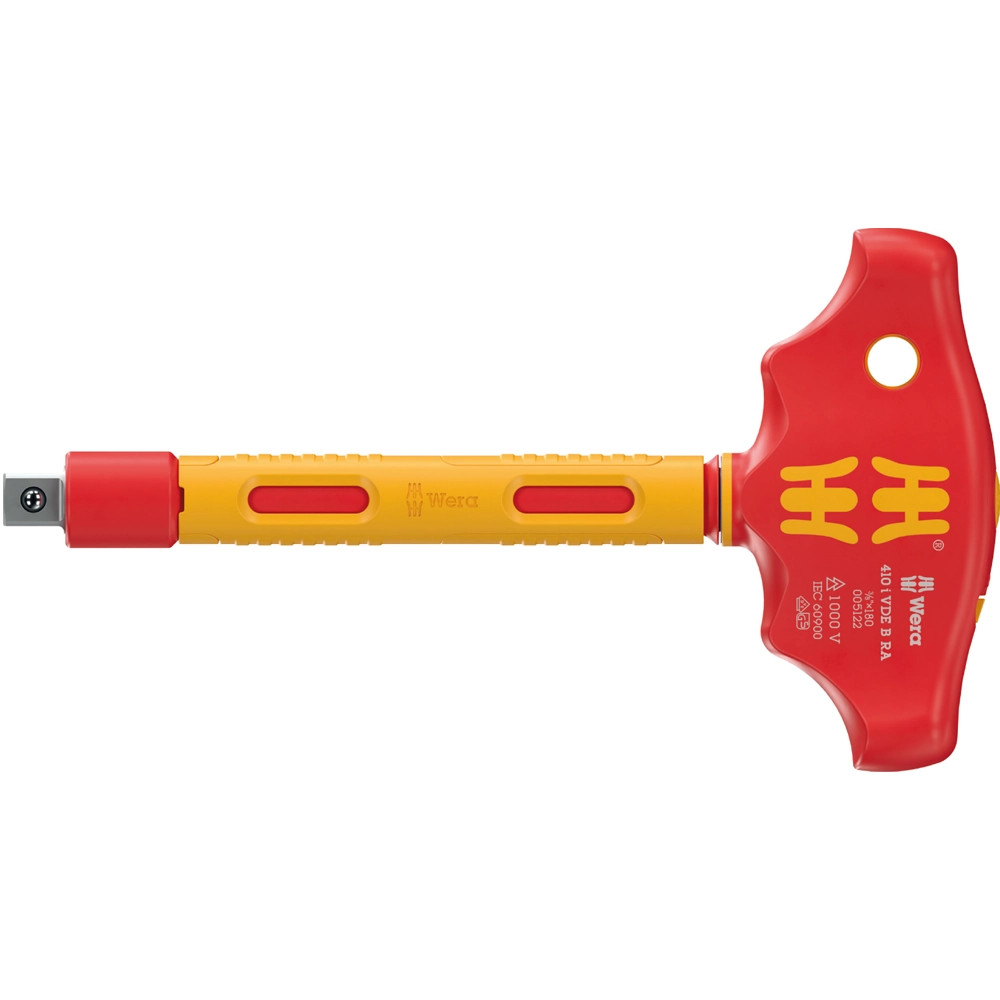 Wera 410 i VDE B RA VDE T-Handle Ratchet for 3/8'' Sockets