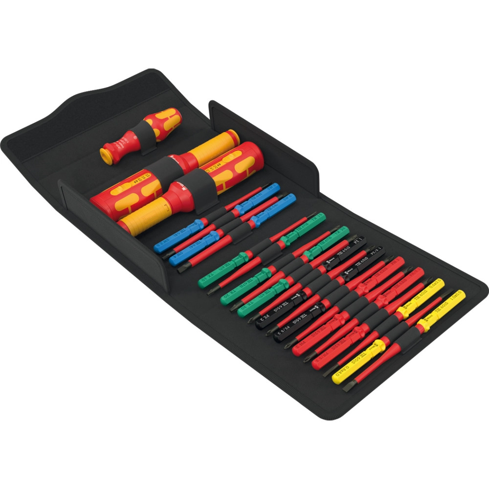 Wera 23 Piece Kraftform Kompakt VDE Torque Speed Interchangeable Screwdriver Blade Set