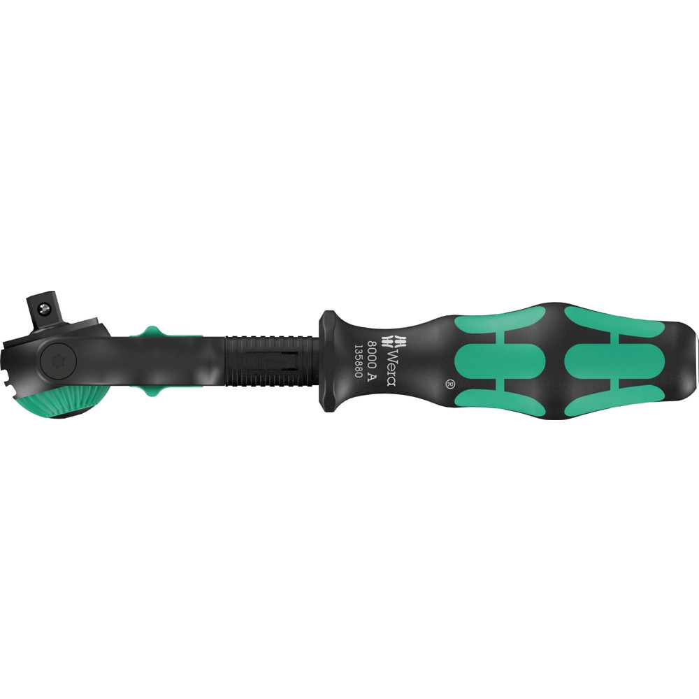 Wera 8000 A Black Edition 1/4'' Sq. Zyklop Speed Ratchet & 9 Piece 1/4" Socket Set