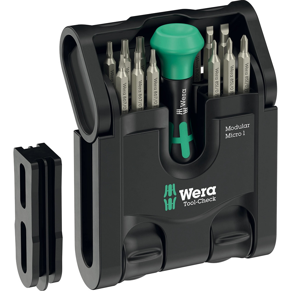 Wera 21 Piece Tool-Check Modular Micro 1 Screwdriver Bit Set