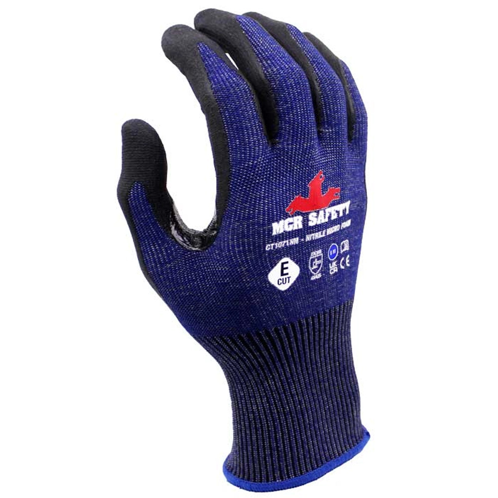 MCR Microfoam Nitrile Cut Level E Work Glove - Pack of 3