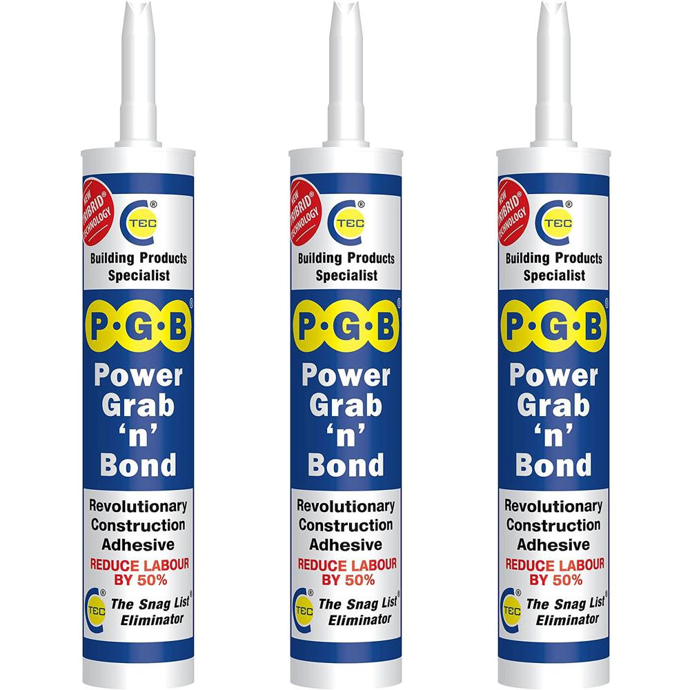 CTEC Power Grab N Bond Adhesive - 290ml - Pack of 3