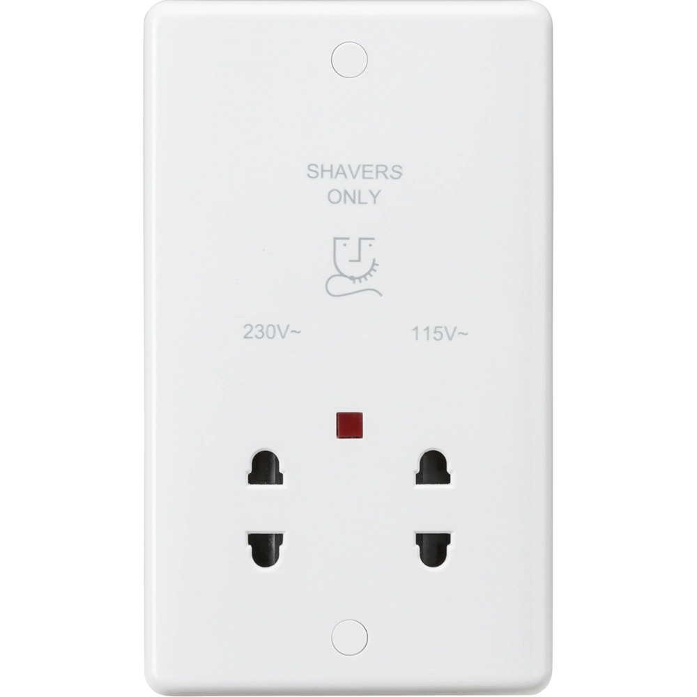 Knightsbridge CU8900N Dual Voltage Neon Shaver Socket