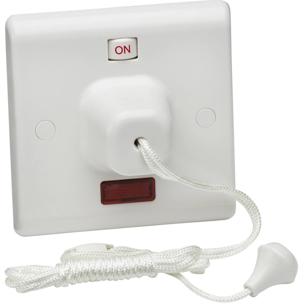 Knightsbridge SN8310N 45A DP Pull Neon Mechanical On/Off Cord Switch