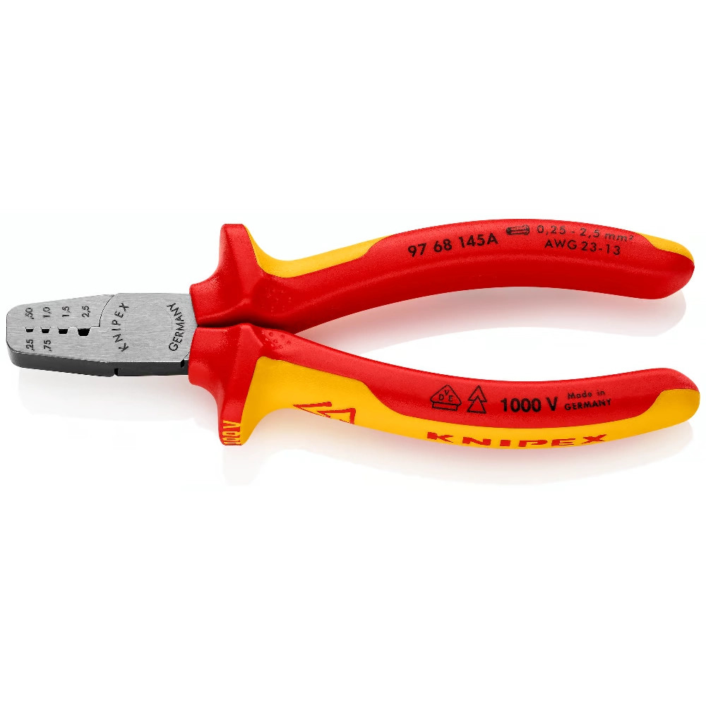 Knipex VDE Wire Ferrules Crimping Pliers 145mm