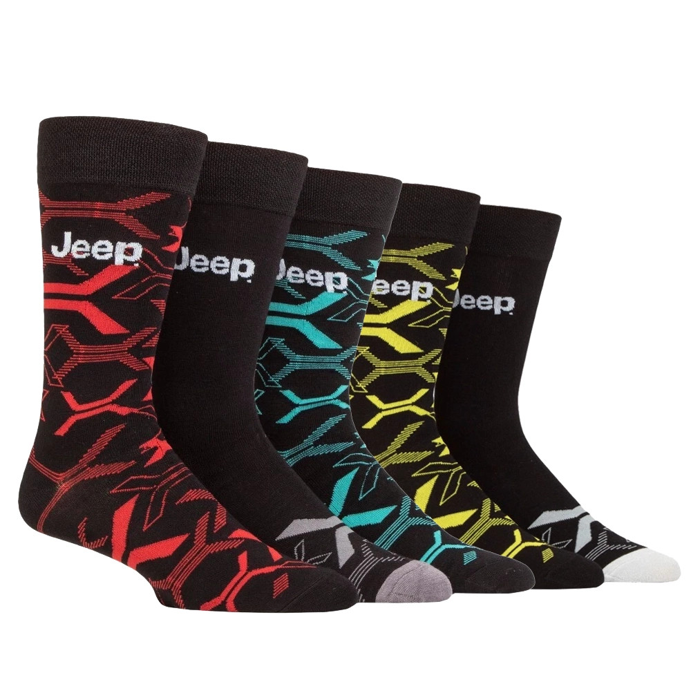 Jeep Bamboo Everyday Leisure Socks (Mens 6-11) - Pack of 5 Pairs