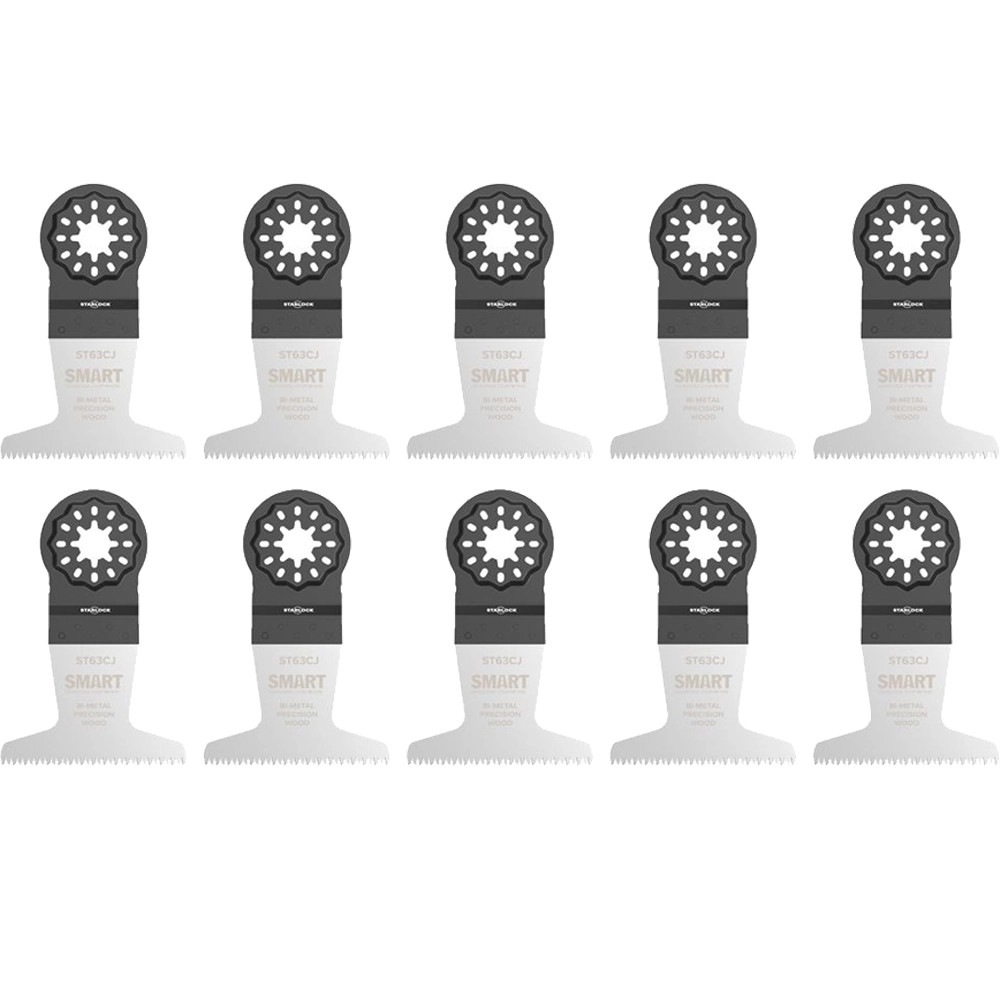 Smart ST63CJ10 63mm Starlock Japanese Tooth Wood Cutting Multi Tool Blades - Pack of 10