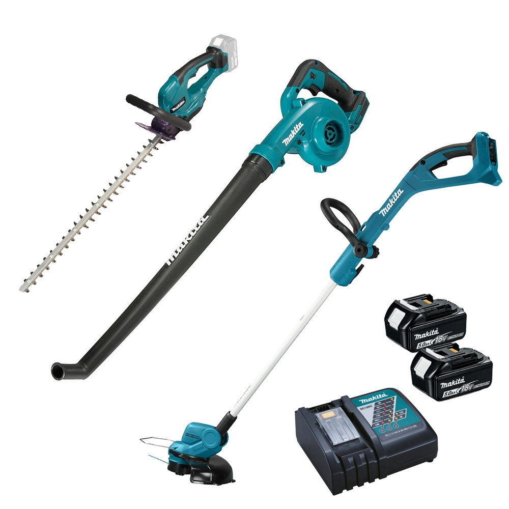 Makita Piece 18V LXT Line Trimmer, Hedge Trimmer Blower Garden