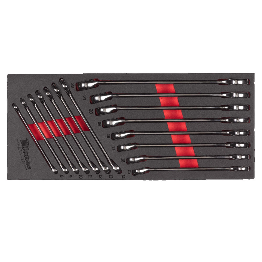 Milwaukee 15 Piece Max Bite Combination Spanner Set Foam Insert