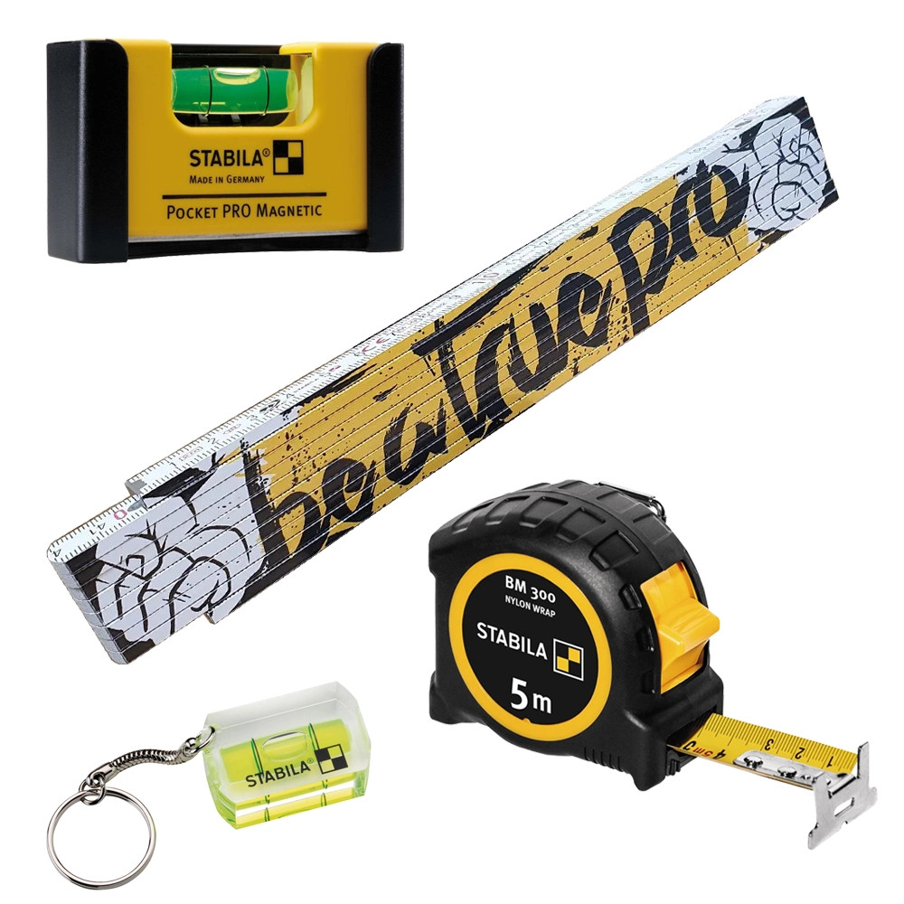 Stabila 4 Piece Compact Measuring & Levelling Set