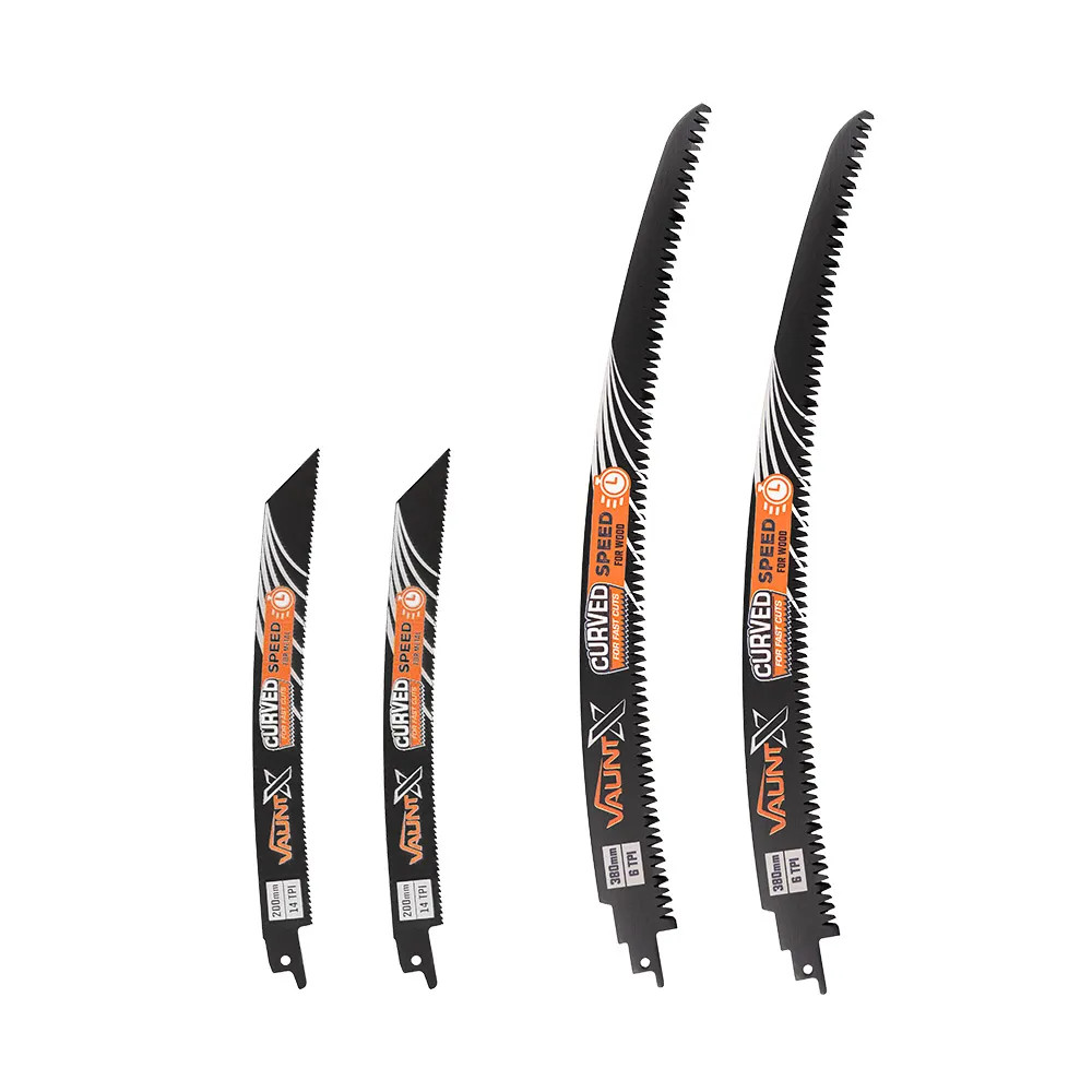 Vaunt X 4 Piece Curved Metal & Wood Reciprocating Saw Blades Set