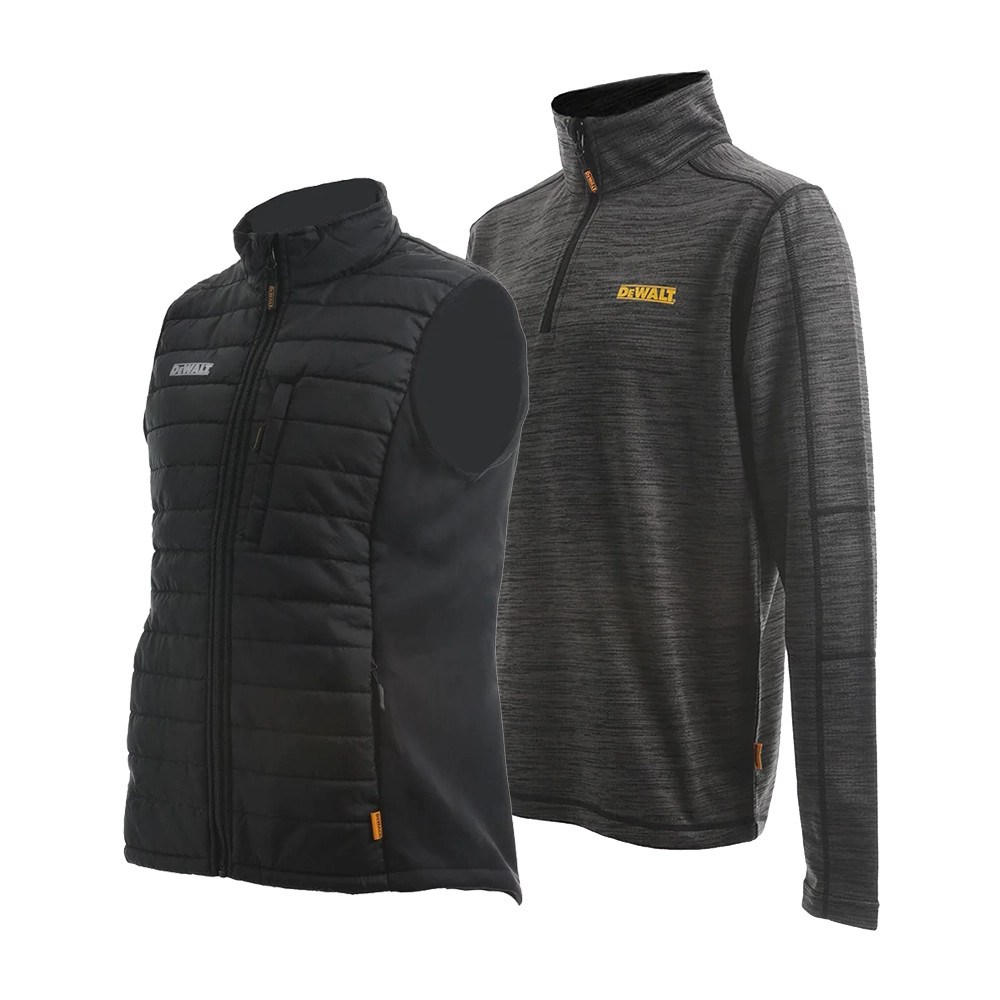 Dewalt Force Padded Gilet & Jonesborough Zip Through Mid Layer
