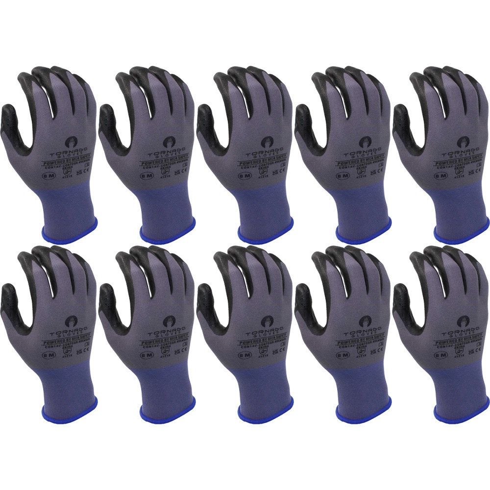MCR Tornado Contour Avenger General Handling Gloves - Pack of 10