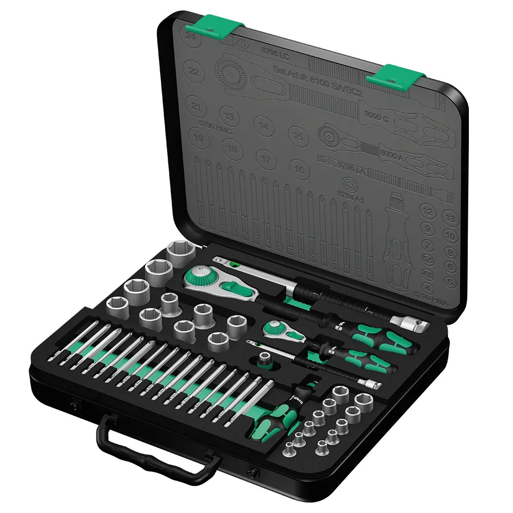 Wera 43 Piece 8100 SA/SC 2 Zyklop Metric Speed Ratchet Set