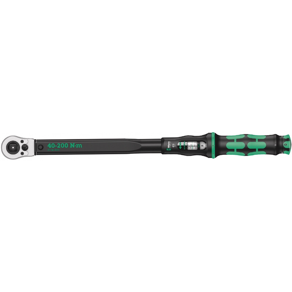 Wera Click-Torque C 3 Push R/L Adjustable 1/2" Sq. Torque Wrench (40 - 200Nm)