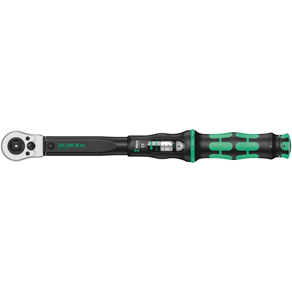 Wera Click-Torque C 2 Push R/L Adjustable 1/2" Sq. Torque Wrench (20 - 100Nm)