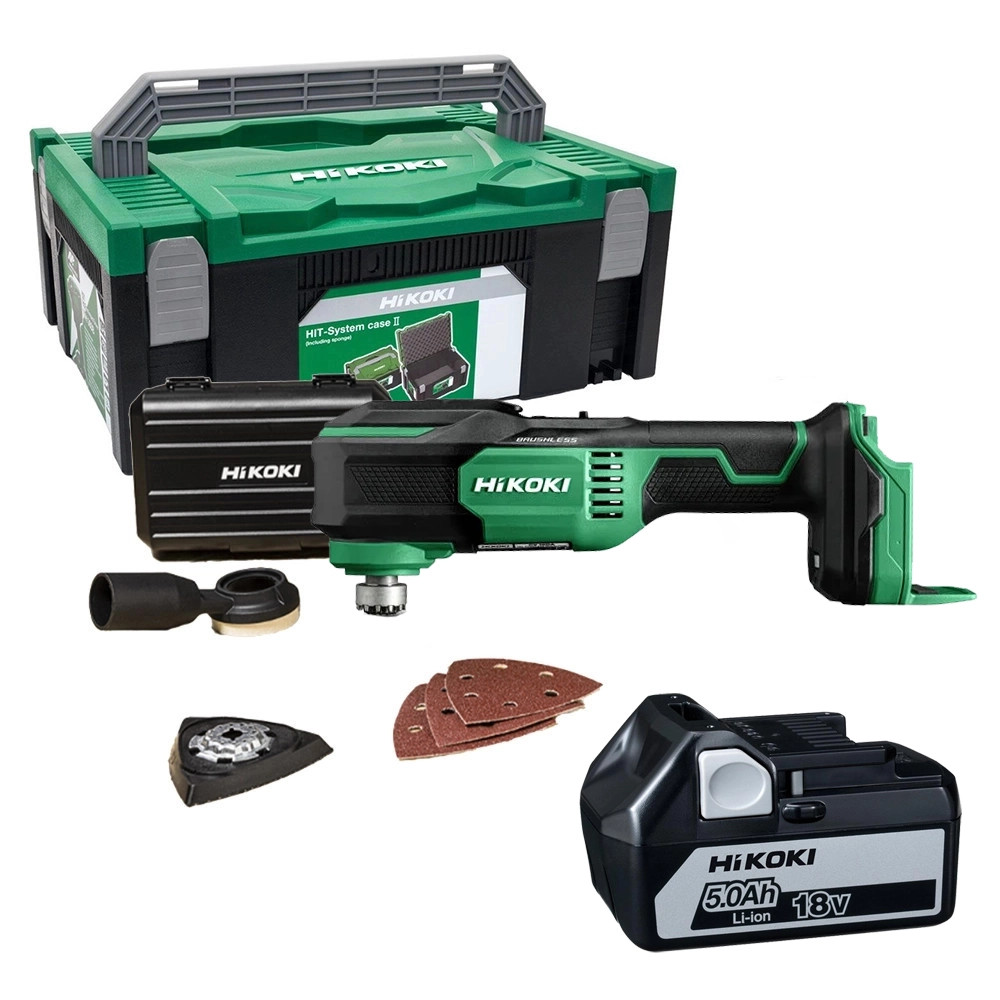Hikoki CV18DAW2Z 18V Brushless Multi Tool - Body, Case & 1x 5.0Ah Battery