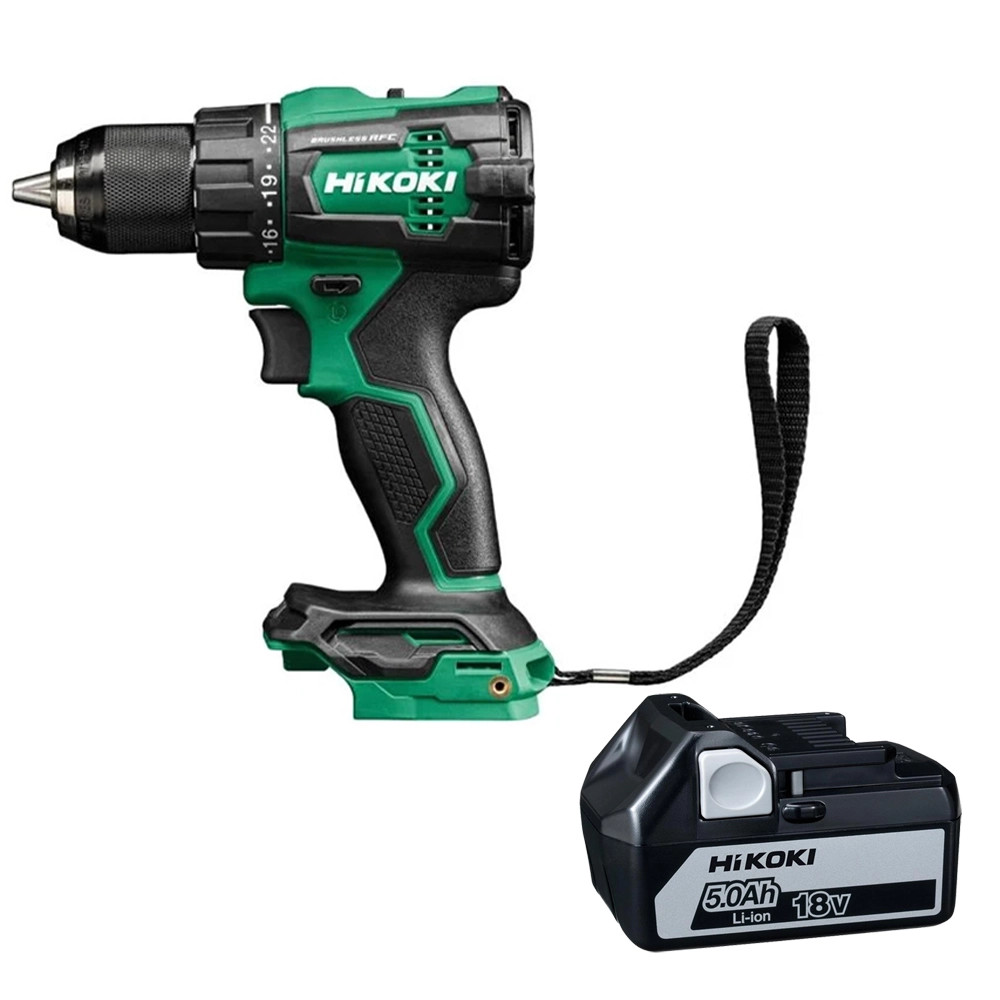 Hikoki DV18DEW2Z 18V Brushless Combi Drill - Body & 1x 5.0Ah Battery