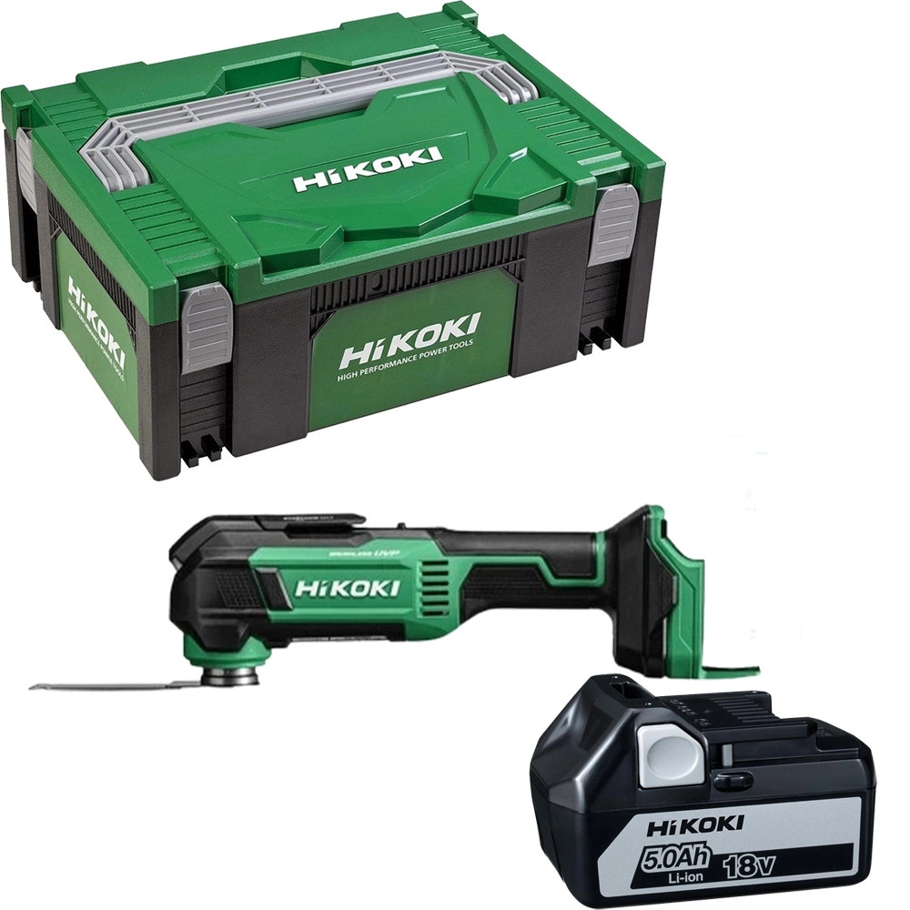 Hikoki CV18DMAW2Z 18V Brushless Starlock Max Multi Tool - Body, Case & 1x 5.0Ah Battery