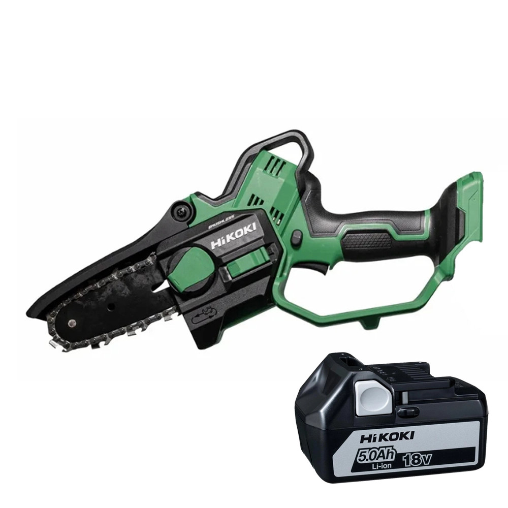 Hikoki CS1810DDW4Z 18V Brushless Pruning Saw - Body & 1x 5.0Ah Battery