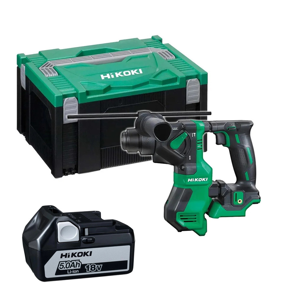 Hikoki DH18DPAJ3Z 18V Brushless SDS+ Hammer Drill - Body, Case & 1x 5.0Ah Battery