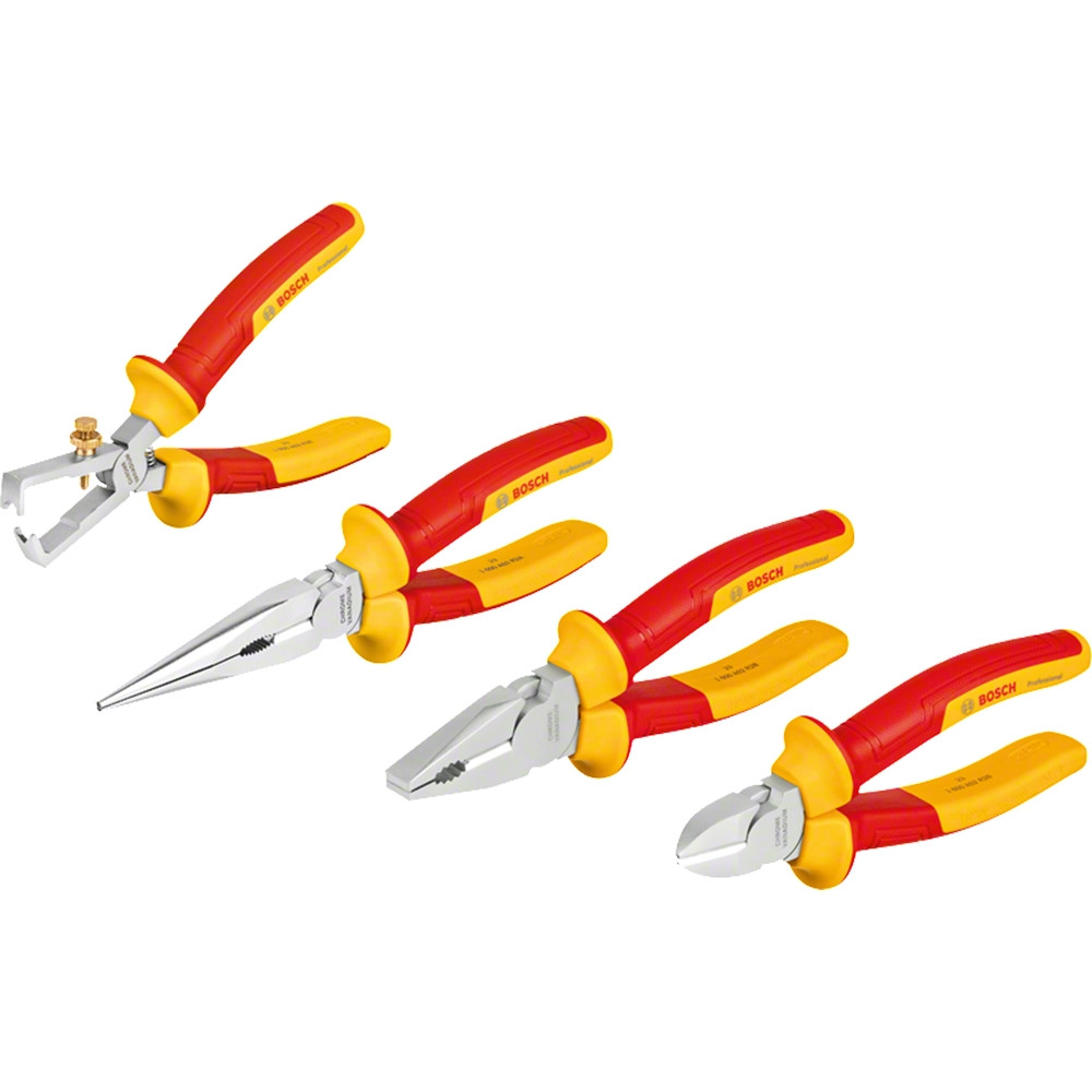 Bosch 4 Piece VDE Pliers Set