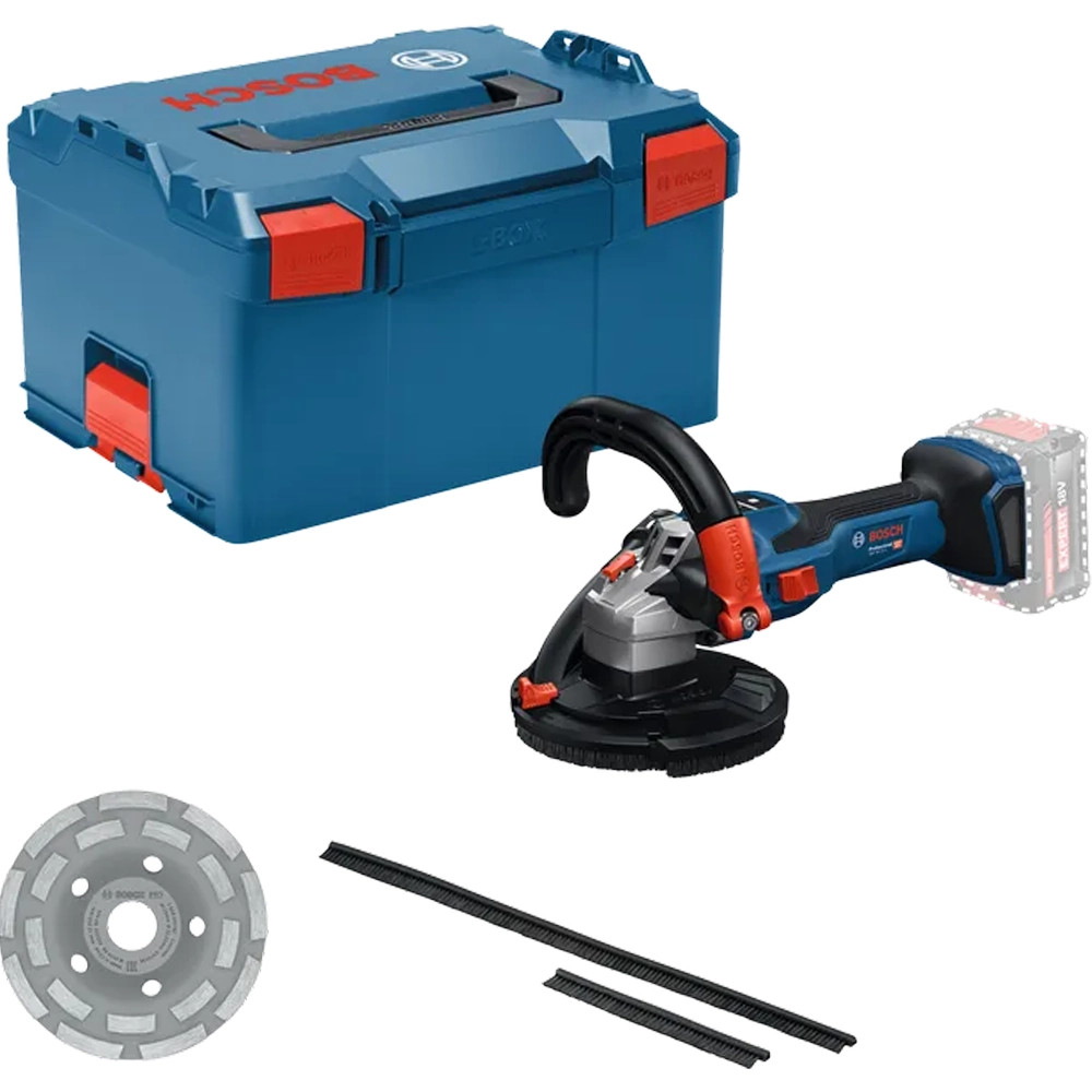 Bosch GBR 18V-15 S 18V Brushless Concrete Grinder – Body with L-BOXX Case