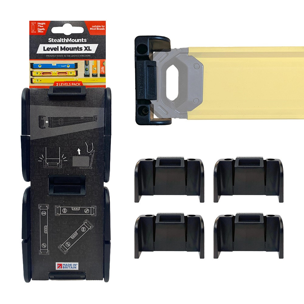 StealthMounts BLACK Level Mount XL - Pack of 2 Pairs