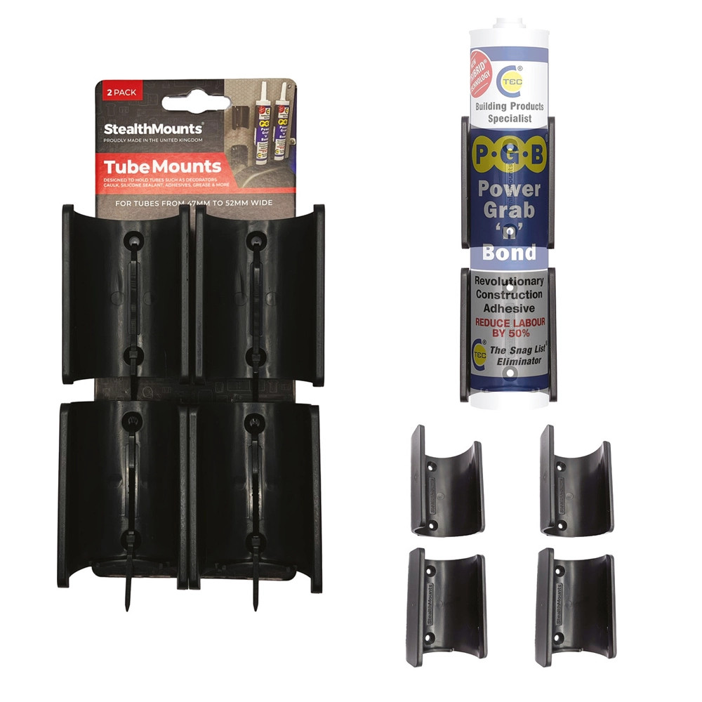 StealthMounts BLACK Tube Mounts - Pack of 2
