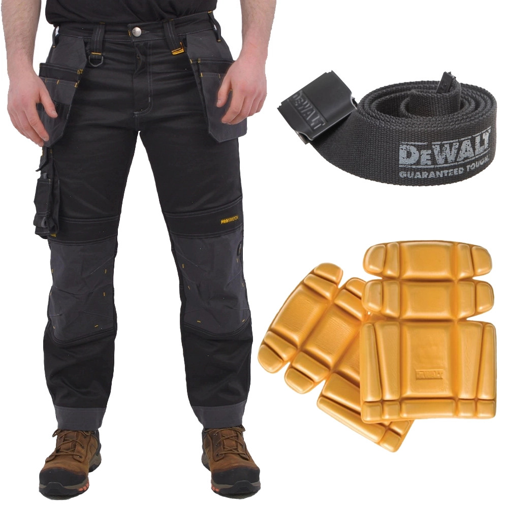 Dewalt Harrison Pro-Stretch Holster Trousers with Knee Pad Inserts & Belt