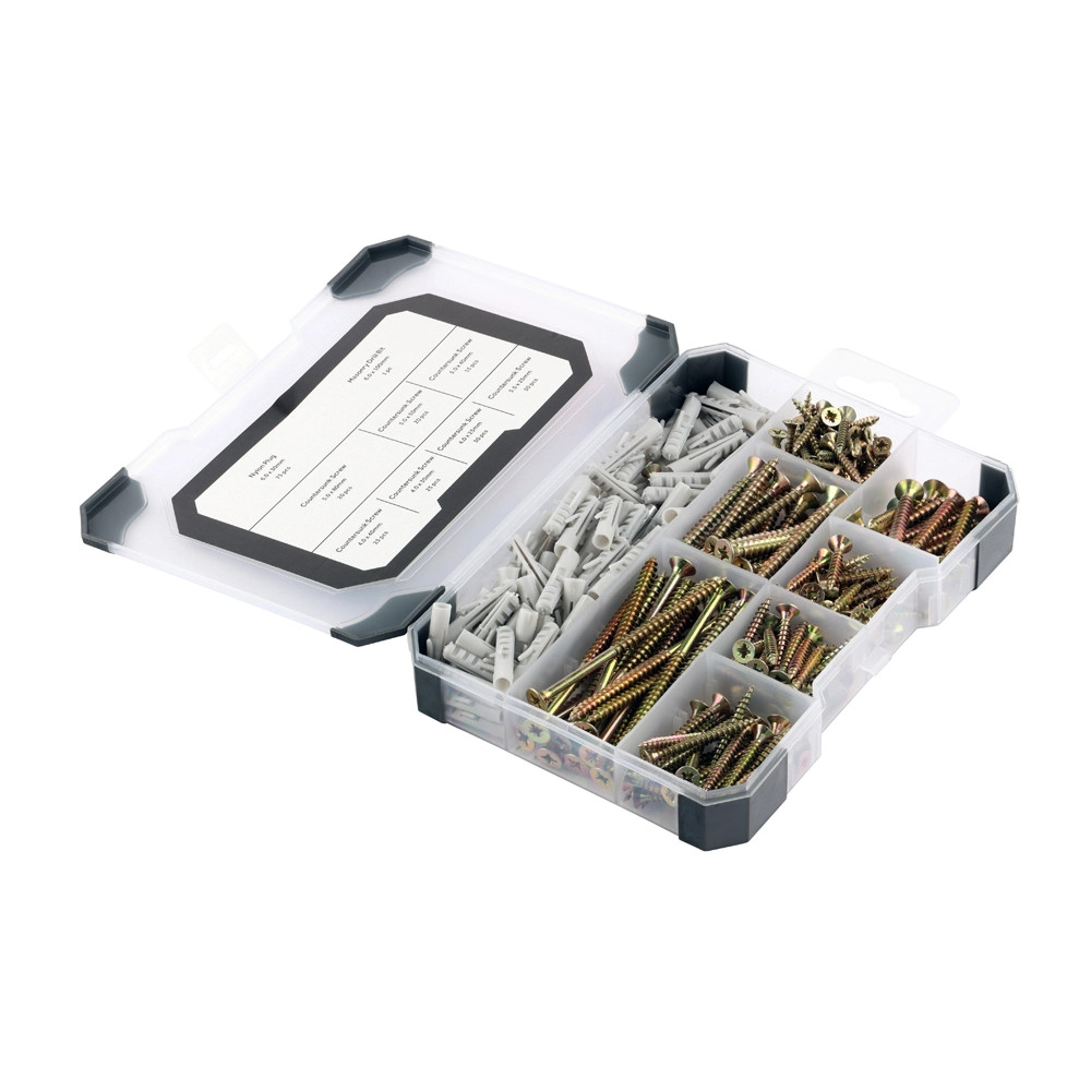 Timco Yellow Screws Plug & Drill Bit - Mixed Tray of 251