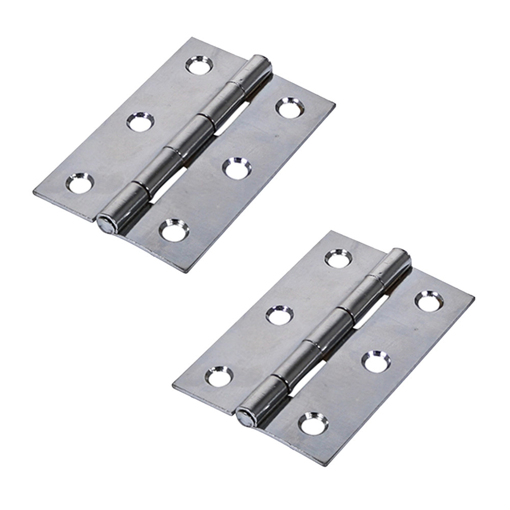 Timco Plain Butt Hinge 100 x 70mm Polished Chrome - Pack of 2
