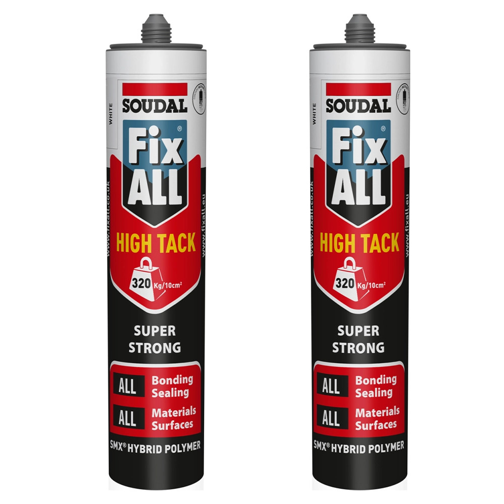Soudal Fix ALL High Tack Bonding Sealant (White) - 290ml - Pack of 2