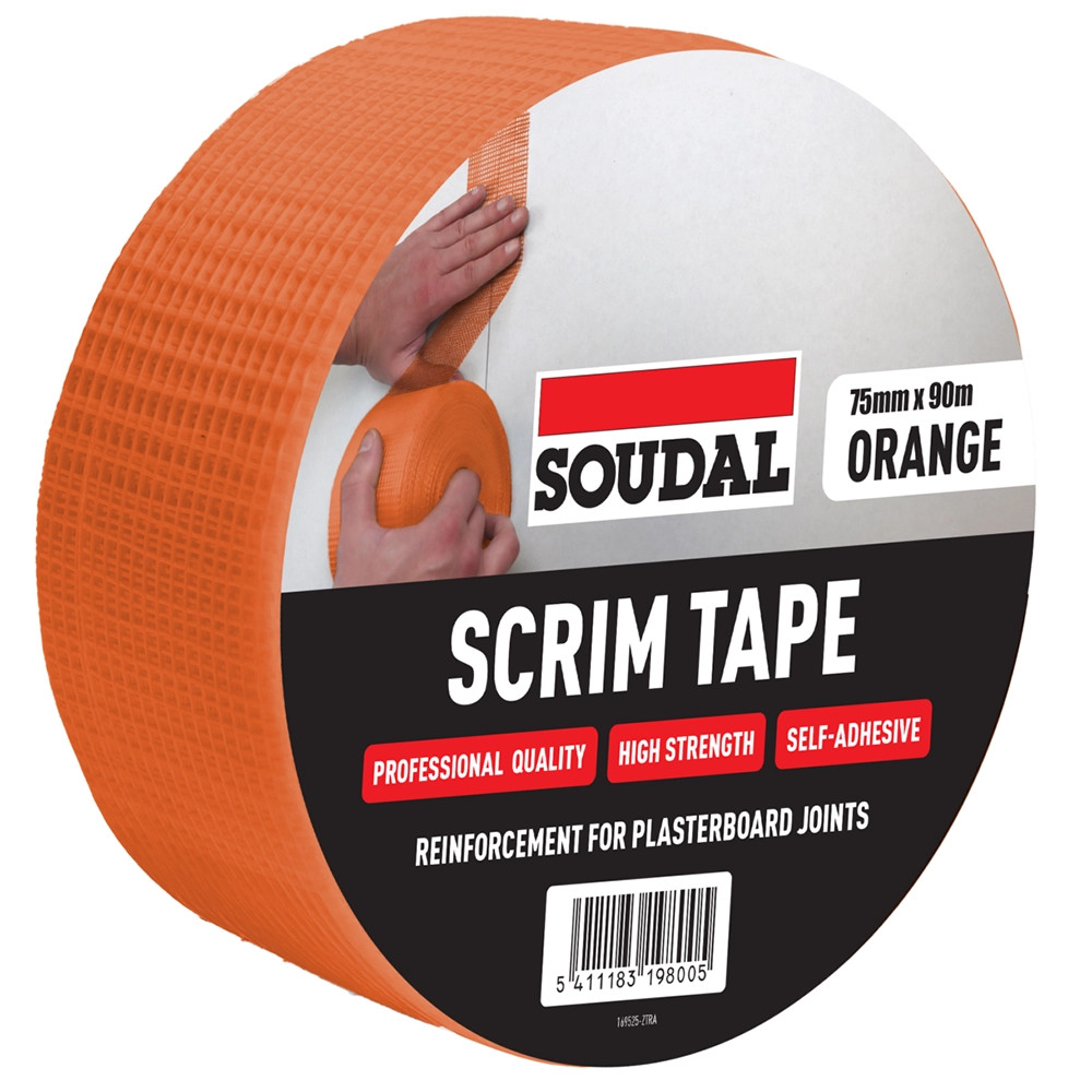 Soudal Premium Plasterers Scrim Tape (Orange) - 48mm x 90m