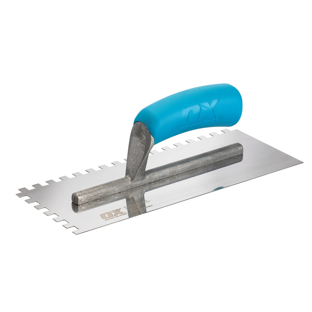 OX Trade 8.0mm Notched Stainless Steel Tiling Trowel