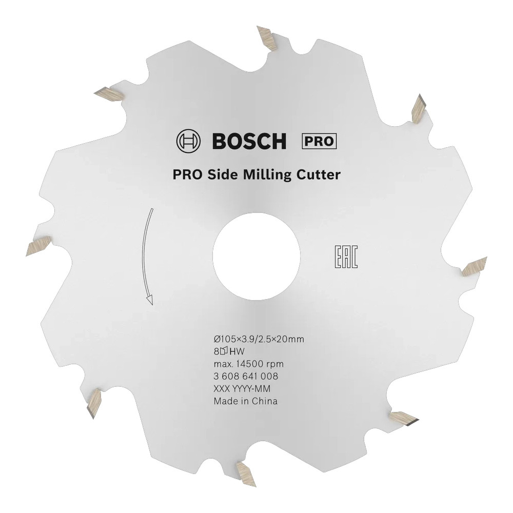 Bosch PRO 105mm x 20mm 8T Side Milling Cutter Blade