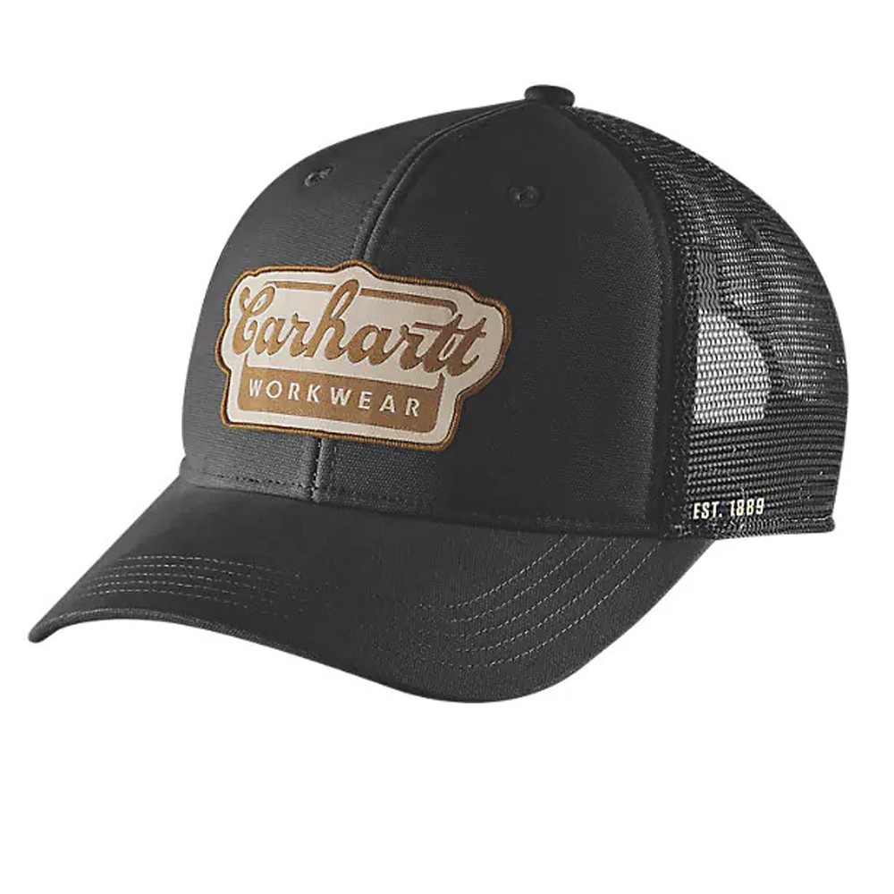Carhartt Rugged Flex Twill Mesh-Back Script Patch Cap - Black