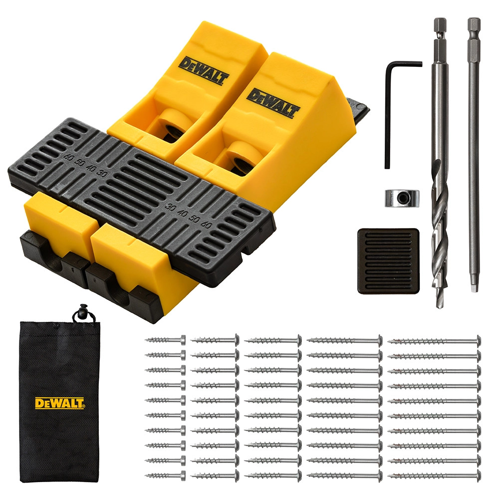Dewalt DXPJ003E Multi All-IN-1 Pro Pocket Hole Jig with FlexBar Spacer System & Bag