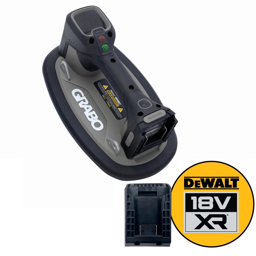 Grabo Pro Brushless Vacuum Lifter - Body & Dewalt Battery Adaptor