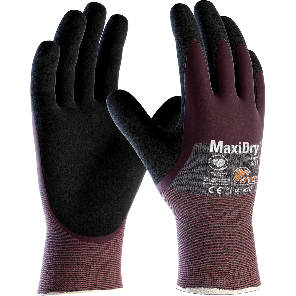 ATG 56-425 MaxiDry 3/4 Coated Oil-Resistant Gloves