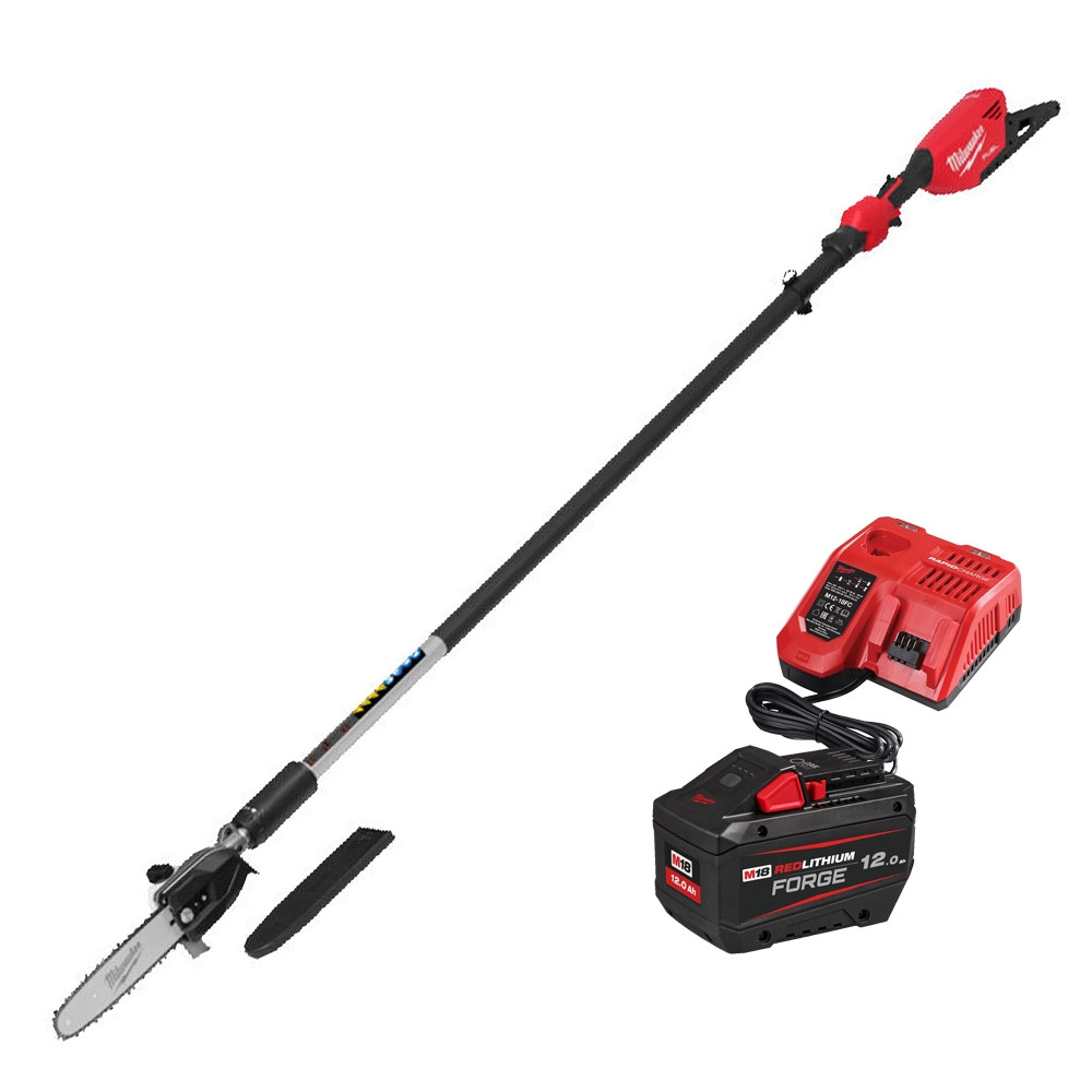 Milwaukee M18 FTPS30-121 18V FUEL Telescopic 30cm Pole Saw, 1x 12.0Ah FORGE Battery & Charger