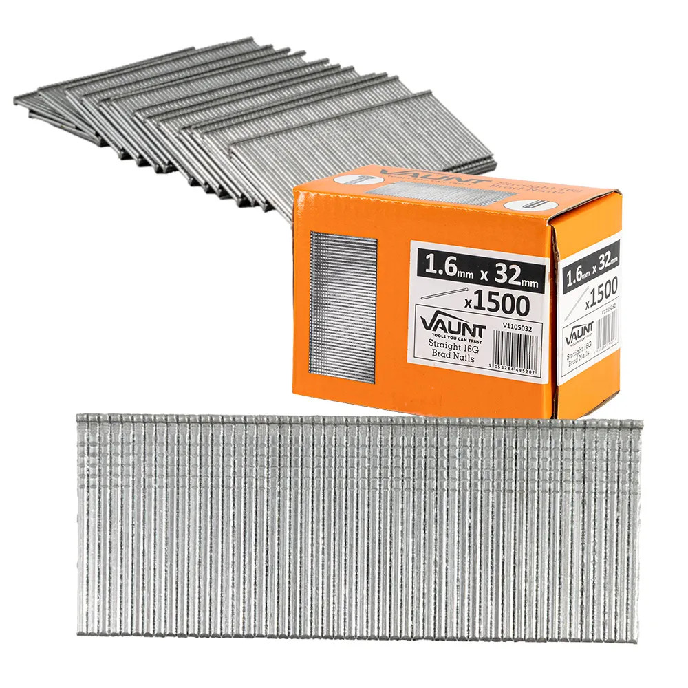 Vaunt 32mm 16g Straight Brad Nails - Pack of 1500