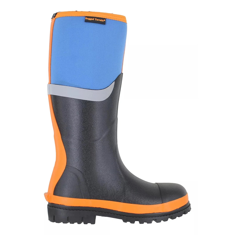 Rugged Terrain KODIAK Neoprene Safety Wellington Boots - Blue & Black
