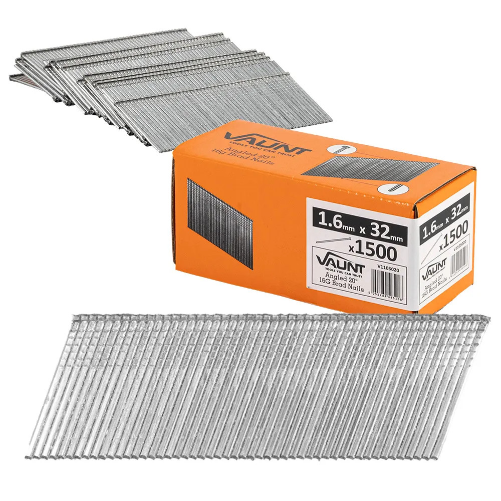 Vaunt 32mm 16g 20° Angled Brad Nails - Pack of 1500