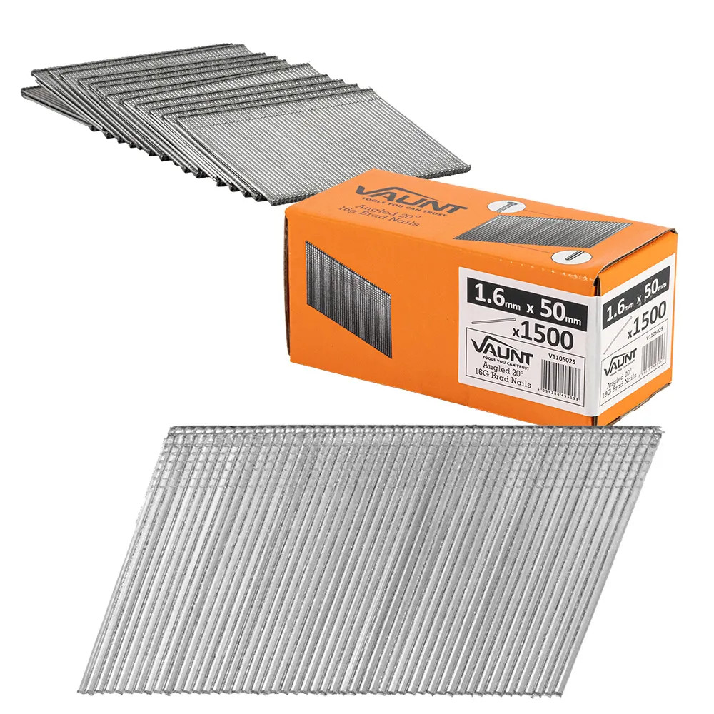 Vaunt 50mm 16g 20° Angled Brad Nails - Pack of 1500