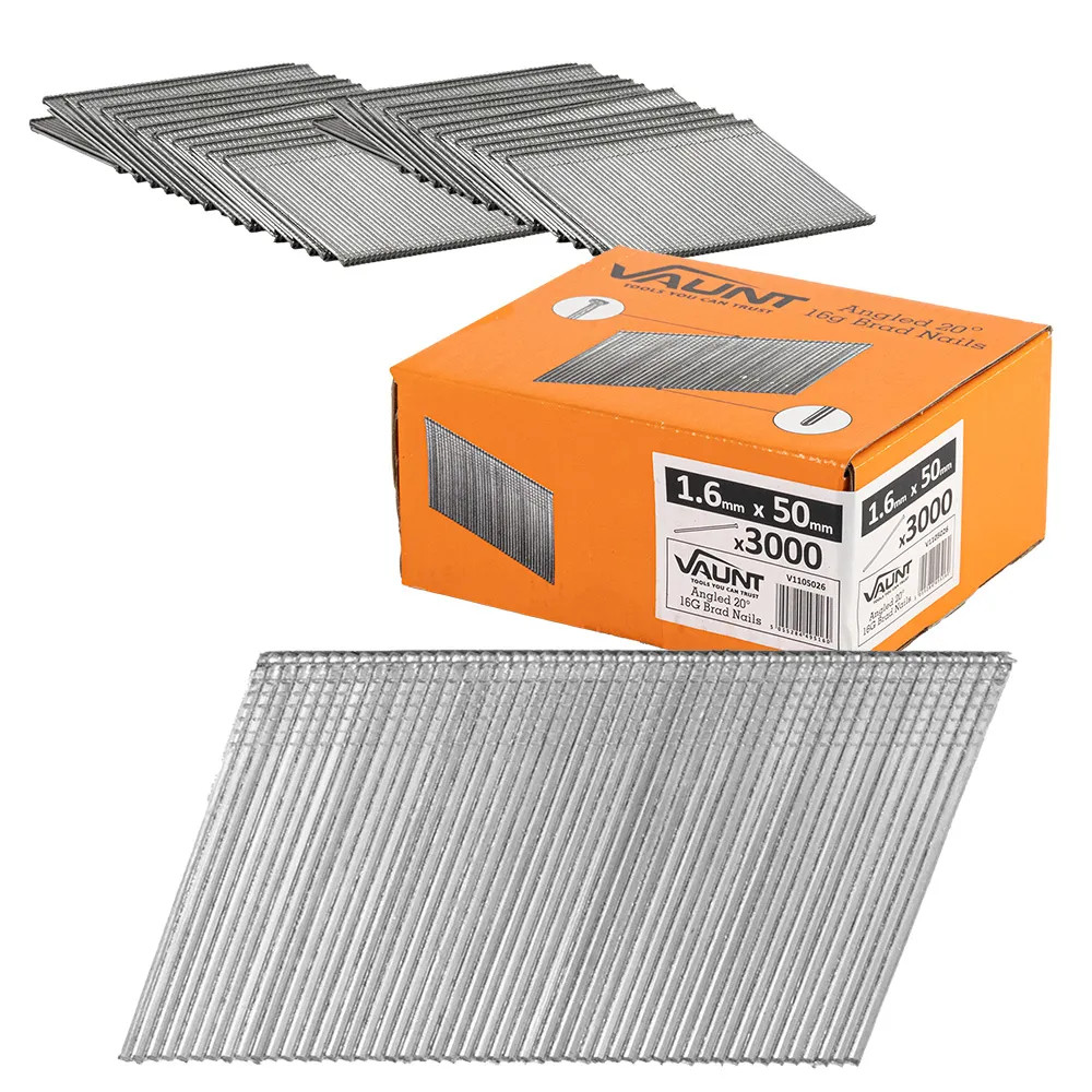 Vaunt 50mm 16g 20° Angled Brad Nails - Pack of 3000
