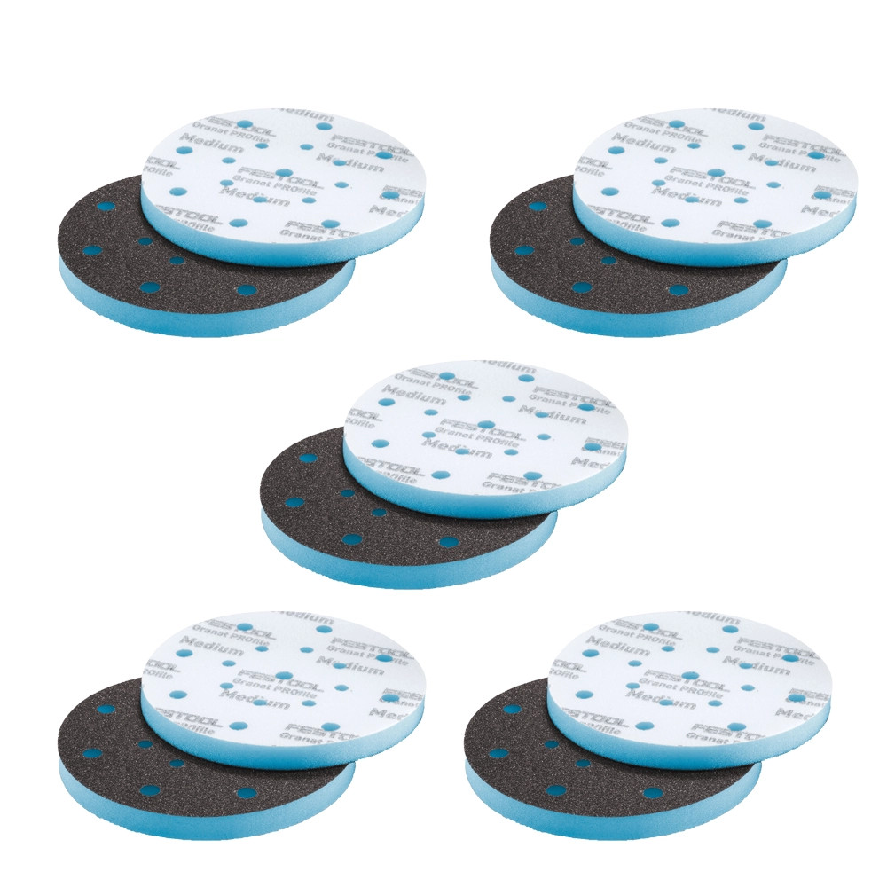 Festool 578796 GRANAT PROfile D125 MEDIUM GR PRO Abrasives – Pack of 10