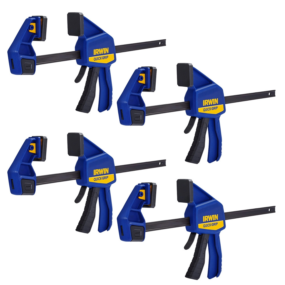 Irwin Quick-Grip 300mm / 12’’ Medium-Duty One-Handed Bar Clamps - Pack of 4