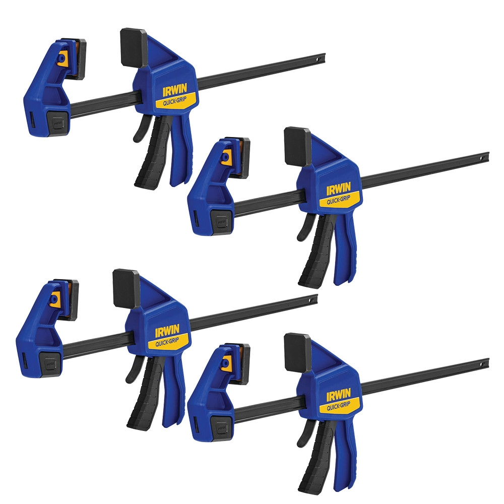Irwin Quick-Grip 450mm / 18’’ Medium-Duty One-Handed Bar Clamps - Pack of 4